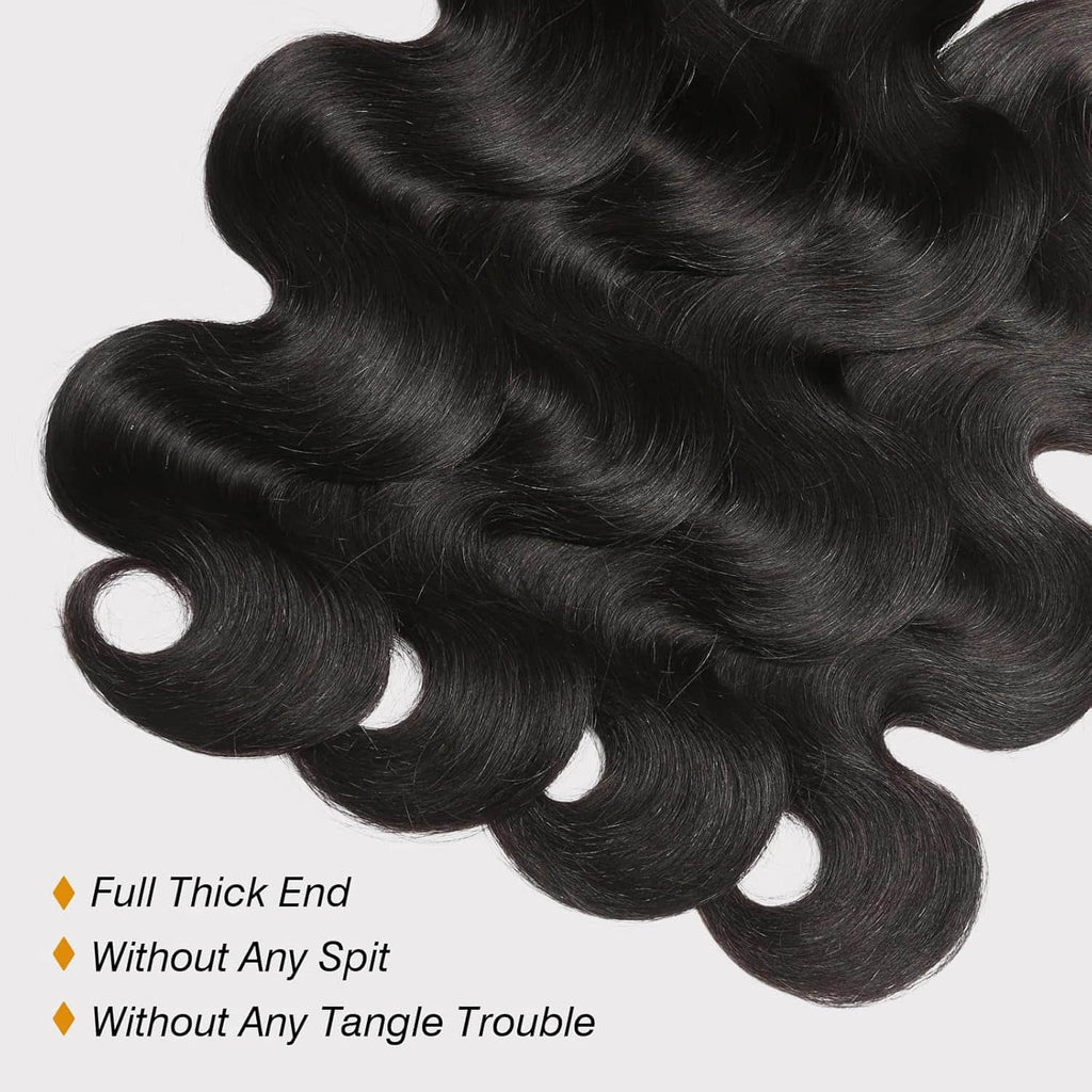 Body Wave Brazilian Human Soft, Full & Naturally Bouncy Virgin Hair Bundles Natural Color 10-30 Inch - Stariahair