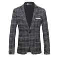 Men's Slim Fit Plaid Wool Suit Jacket S-5XL