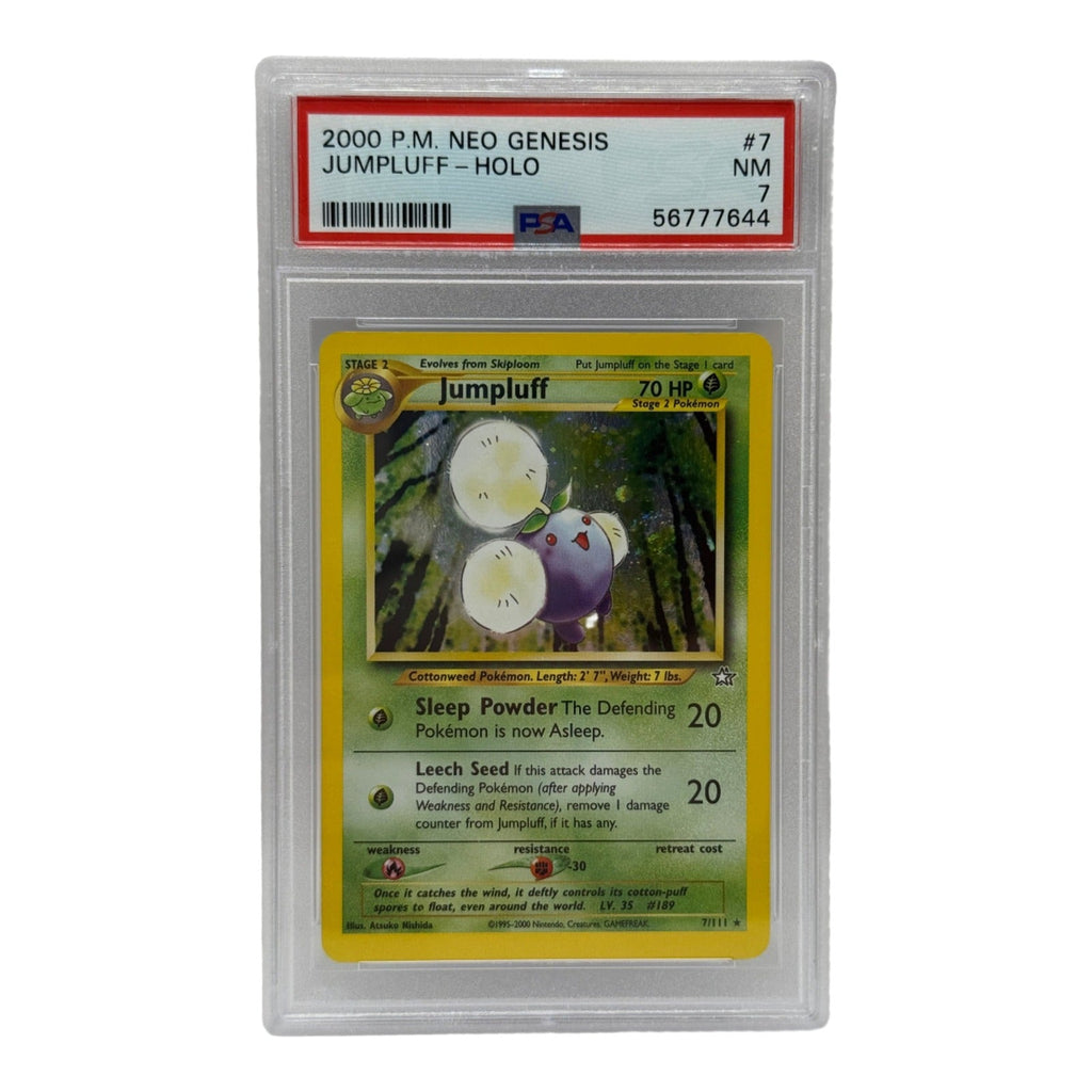 2000 Pokémon Neo Genesis Jumpluff Holo 7/111 PSA 7 NEAR MINT