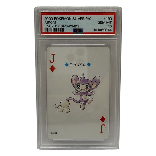 2000 Pokemon Silver Playing Cards Aipom Jack of Diamonds #190 PSA 10 GEM MINT