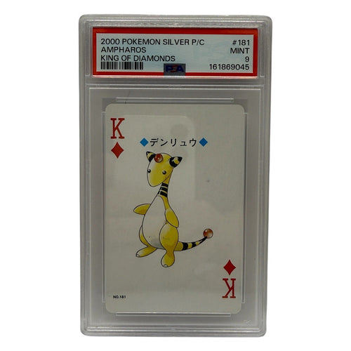 2000 Pokemon Silver Playing Cards Ampharos King of Diamonds #181 PSA 9 MINT