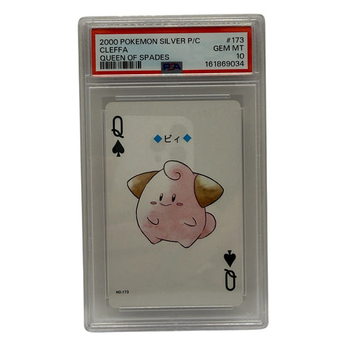 2000 Pokemon Silver Playing Cards Cleffa Queen of Spades #173 PSA 10 GEM MINT