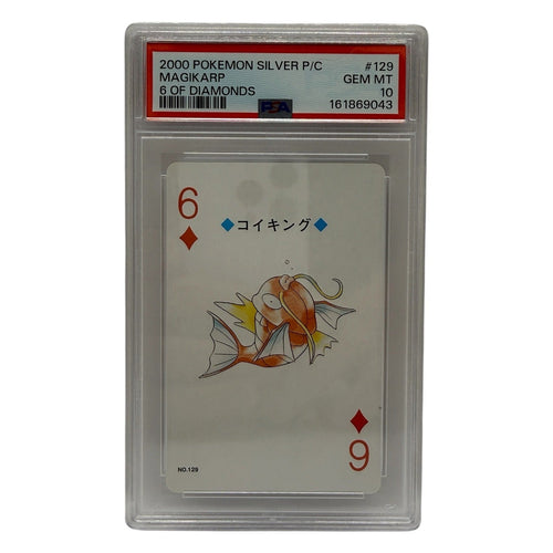 2000 Pokemon Silver Playing Cards Magikarp 6 of Diamonds #129 PSA 10 GEM MINT