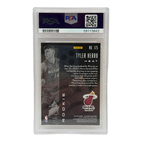 2019 Panini Illusions Tyler Herro Trophy Collection Orange Rookie Card #175 PSA 10 GEM MINT