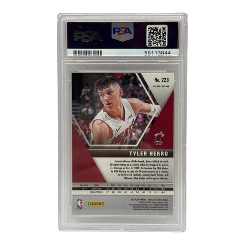2019 Panini Mosaic Tyler Herro Fast Break Silver Rookie Card #223 PSA 10 GEM MINT