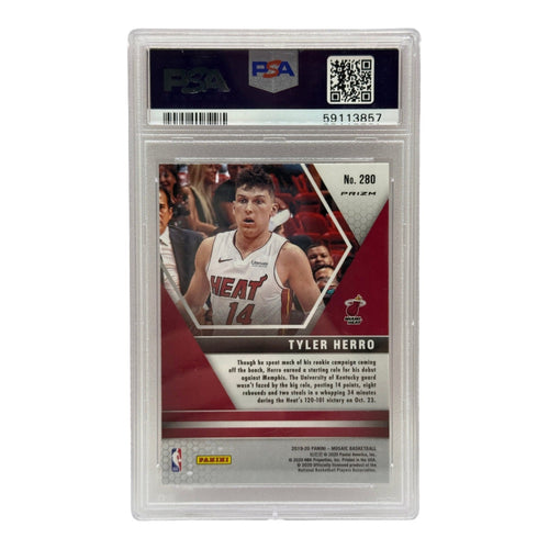 2019 Panini Mosaic Tyler Herro Pink Camo Rookie Card #280 PSA 10 GEM MINT