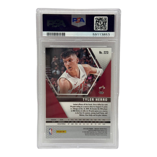 2019 Panini Mosaic Tyler Herro Rookie Card #223 PSA 10 GEM MINT