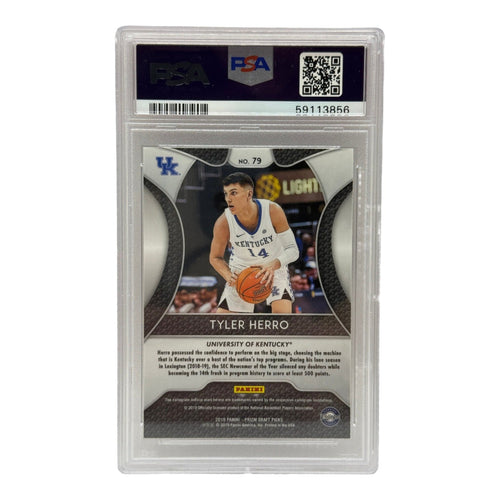 2019 Panini Prizm Draft Picks Tyler Herro Rookie Card #79 PSA 9 MINT