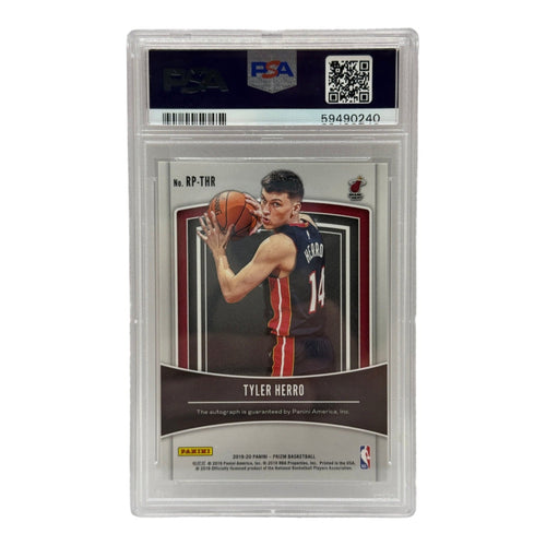2019 Panini Prizm Tyler Herro Rookie Penmanship #RPTHR PSA 9 MINT & AUTO 10