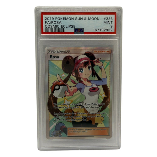 2019 Pokemon Sun & Moon Cosmic Eclipse Rosa Full Art #236 PSA 9 MINT