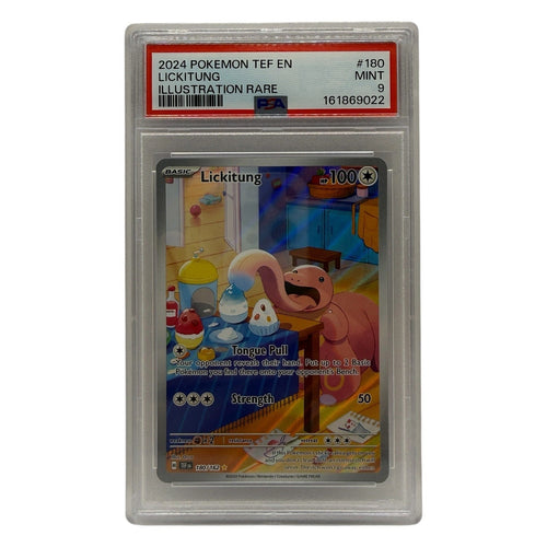 2024 Pokemon SV Temporal Forces Lickitung Illustration Rare #180 PSA 9 MINT