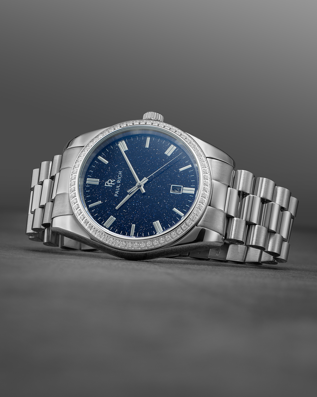 Relógio Paul Rich Legacy Prata com Aventurina Azul