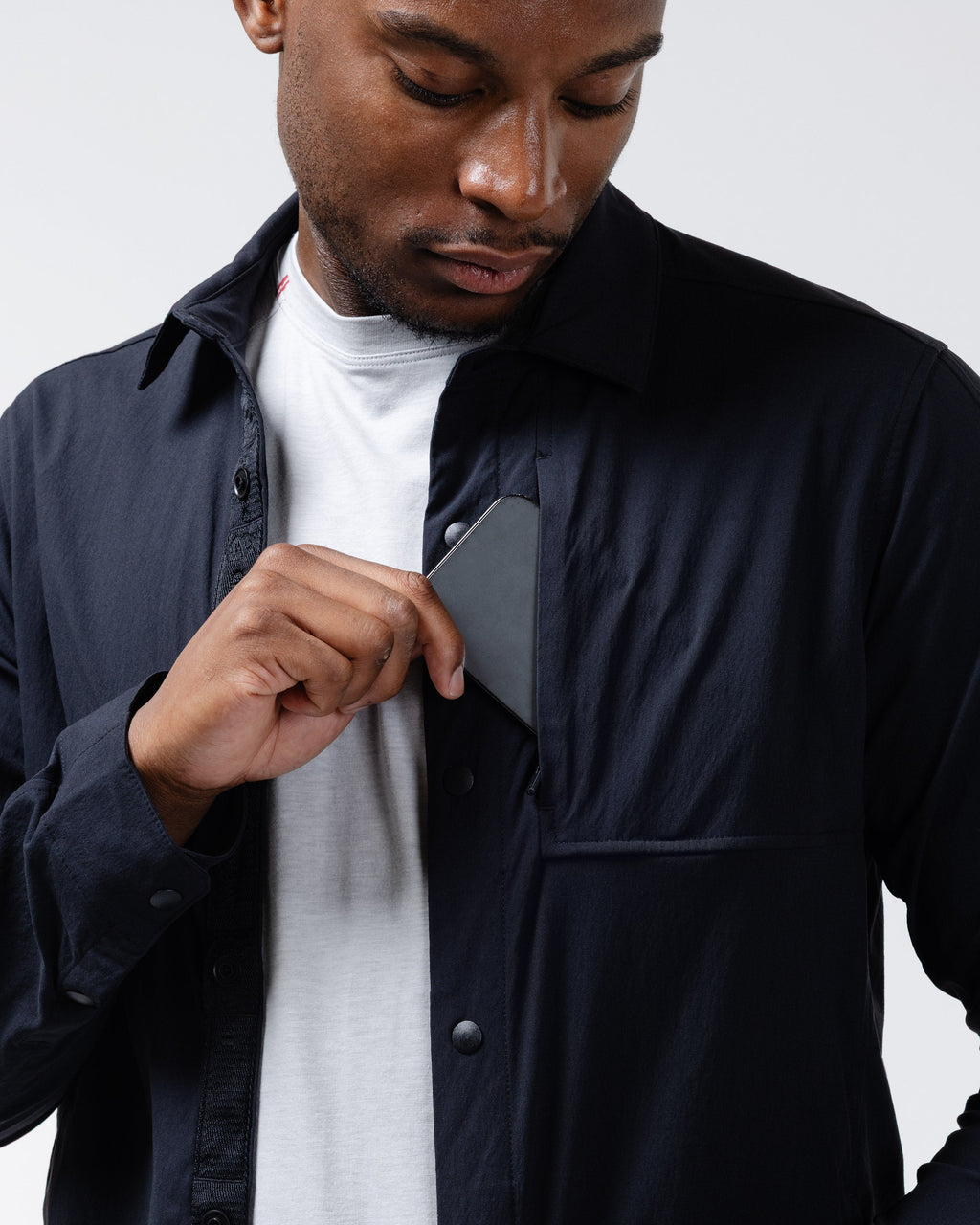 Black Crest Refuge Long Sleeve Snap Shirt