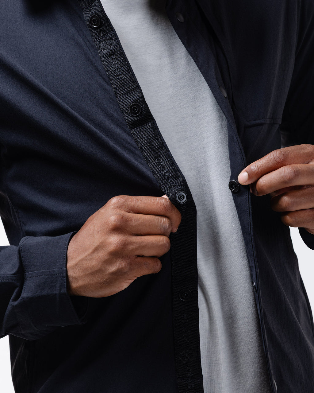 Black Crest Refuge Long Sleeve Snap Shirt
