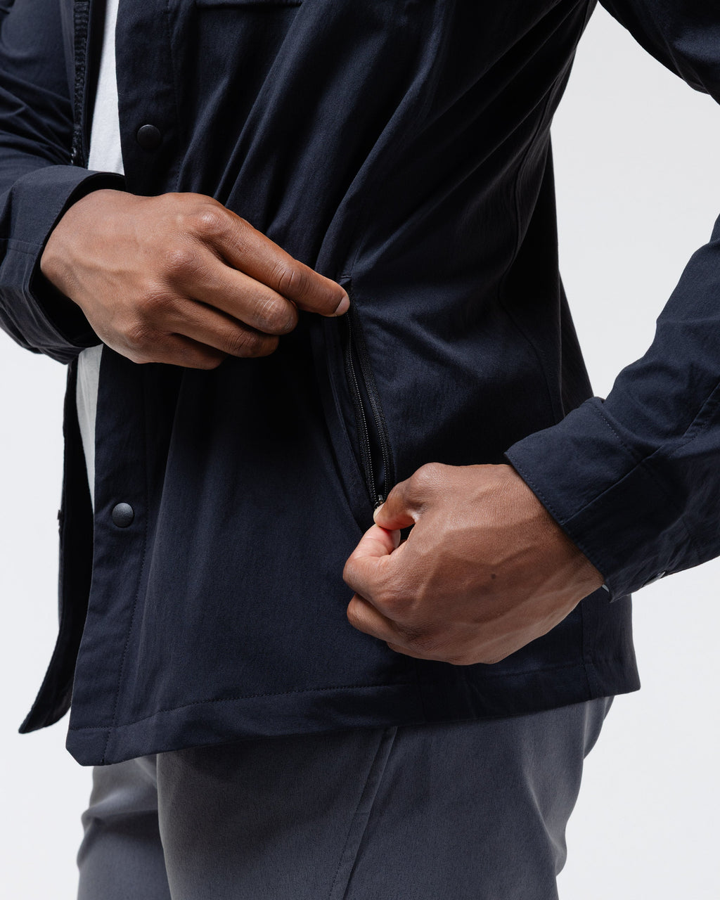 Black Crest Refuge Long Sleeve Snap Shirt