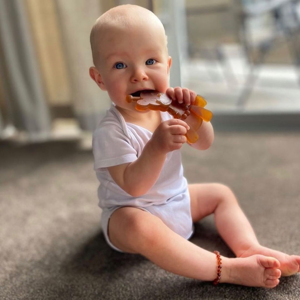 The Little Bamber - Natural Rubber & Baltic Amber Teething Toy