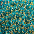 2.5mm Turquoise Crystal rondelle Gold Dangling Chain by the foot