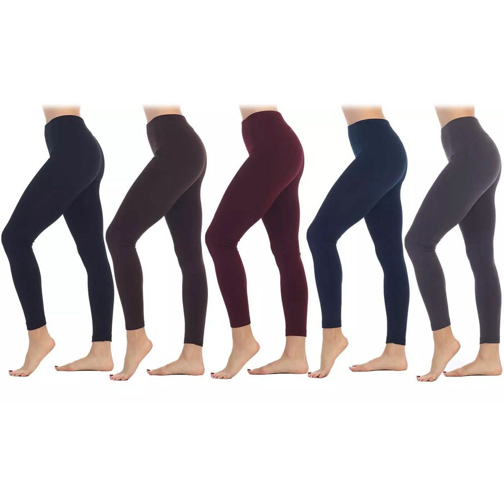 Kit 5 Leggings Femininas (Zero Transparência)