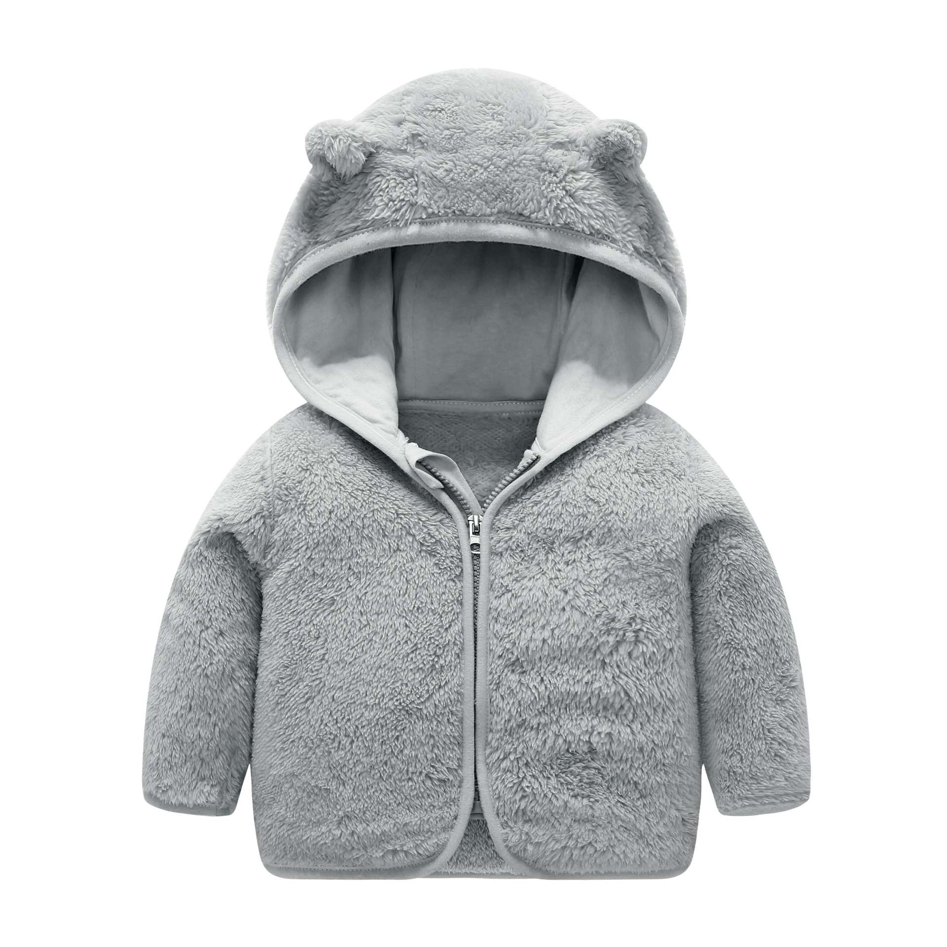 Children's Hooded Coral Fleece Padded Jacket