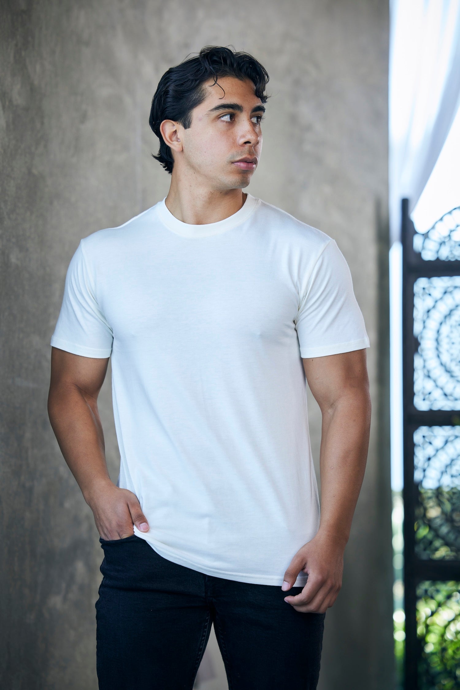 Camiseta Masculina em Viscose de Bambu/Algodão Orgânico