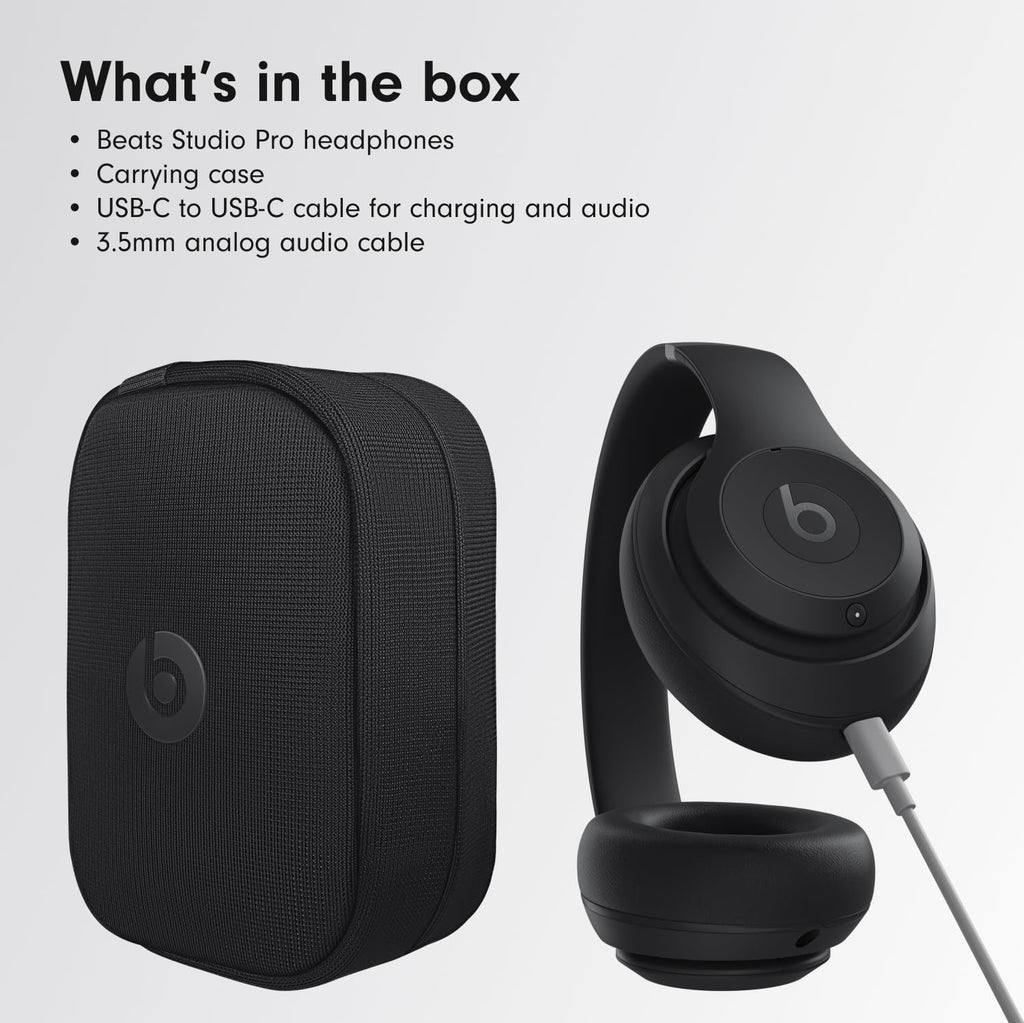 Beats Studio Pro Wireless Noise Cancelling Headphones, Black (Refurbished)