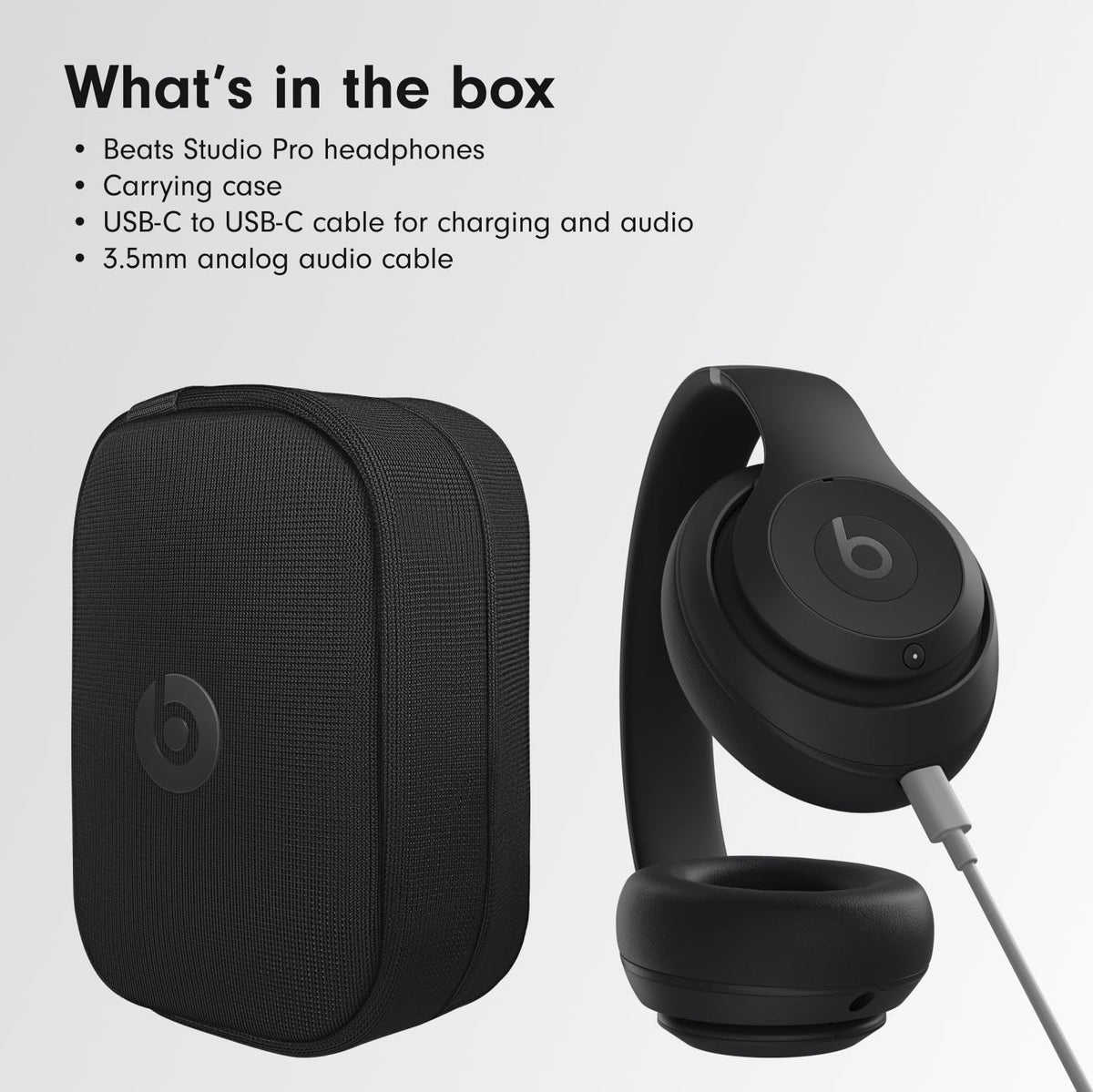 Beats Studio Pro Wireless Noise Cancelling Headphones, Black (Refurbished)