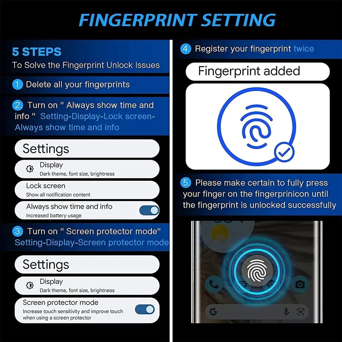 Entronix Clear Screen Protector Compatible with Galaxy S24 Plus - 2-Piece Combo