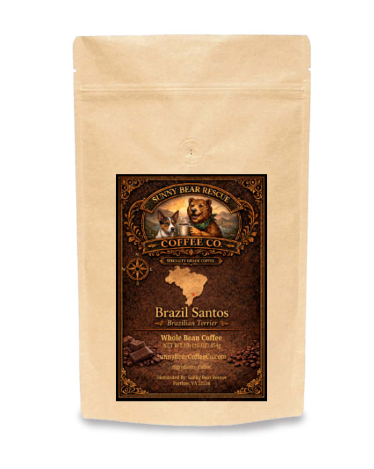 Brazil Santos Coffee, Medium Roast (Sunny Bear Rescue)