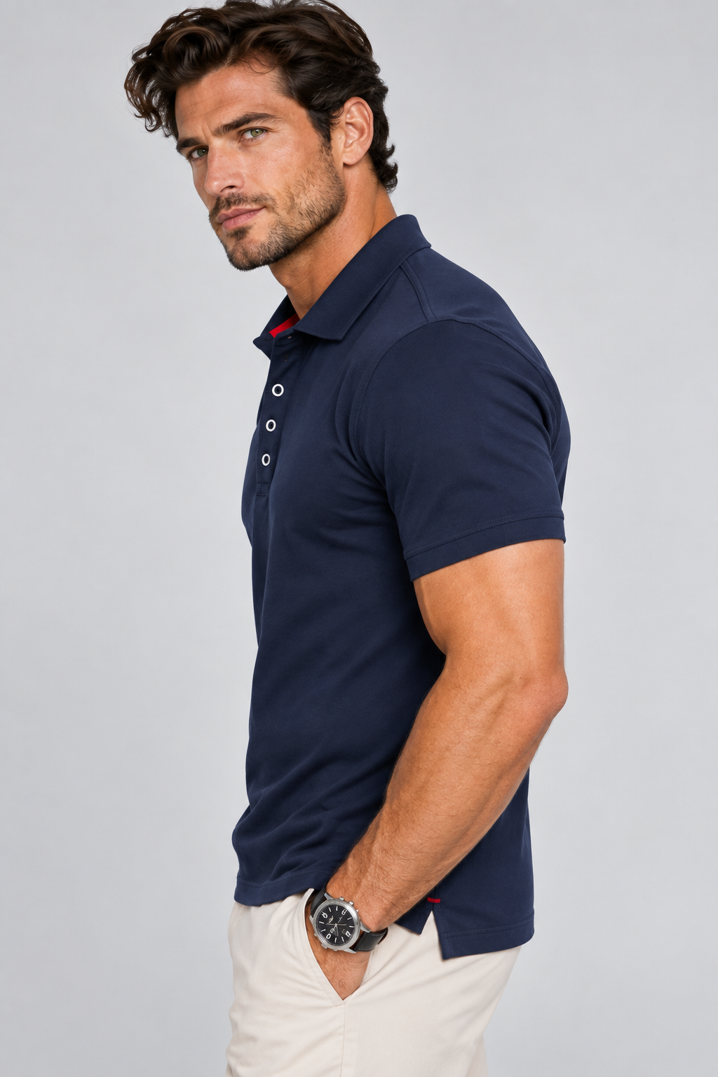 Buki Cinqo Tech Polo, Navy