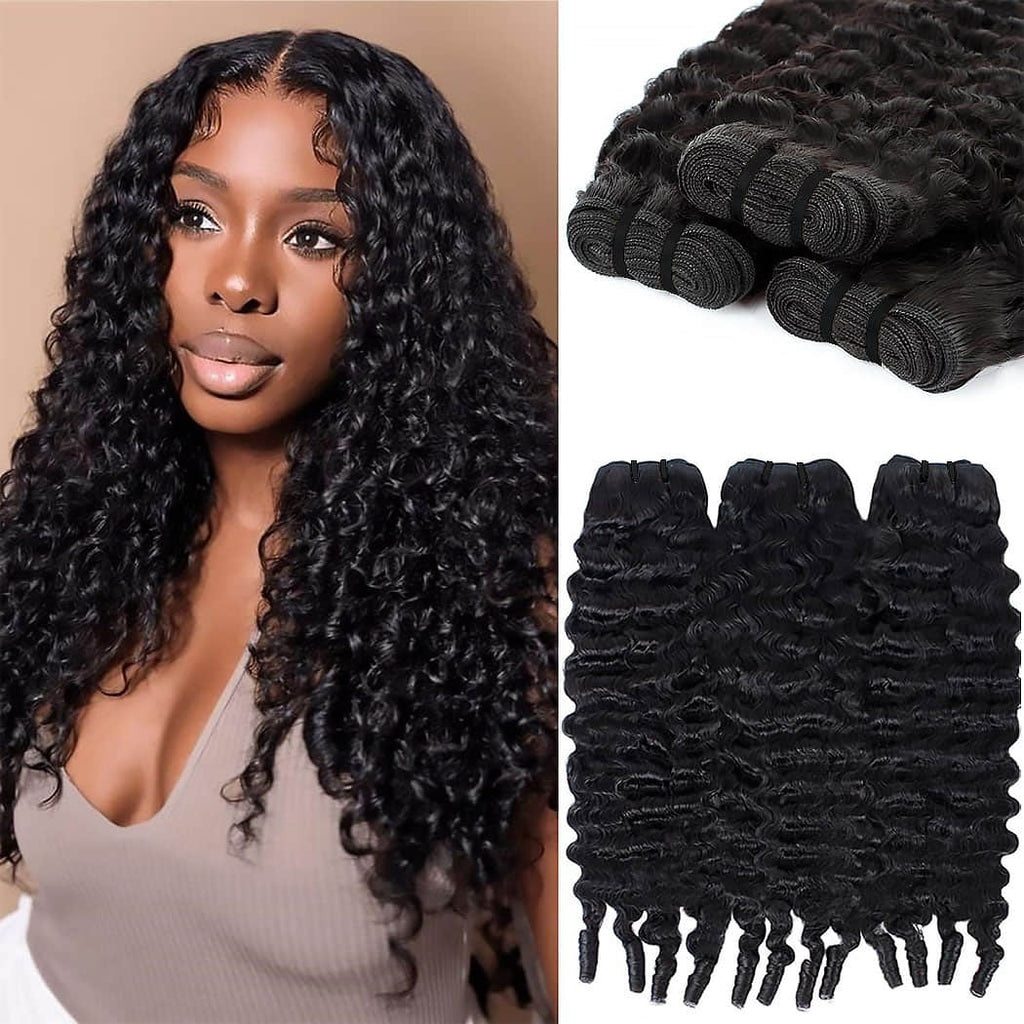 Burmese Curly Brazilian Virgin Hair Bundles Effortless Bounce Natural Color 14-30 Inch - Stariahair