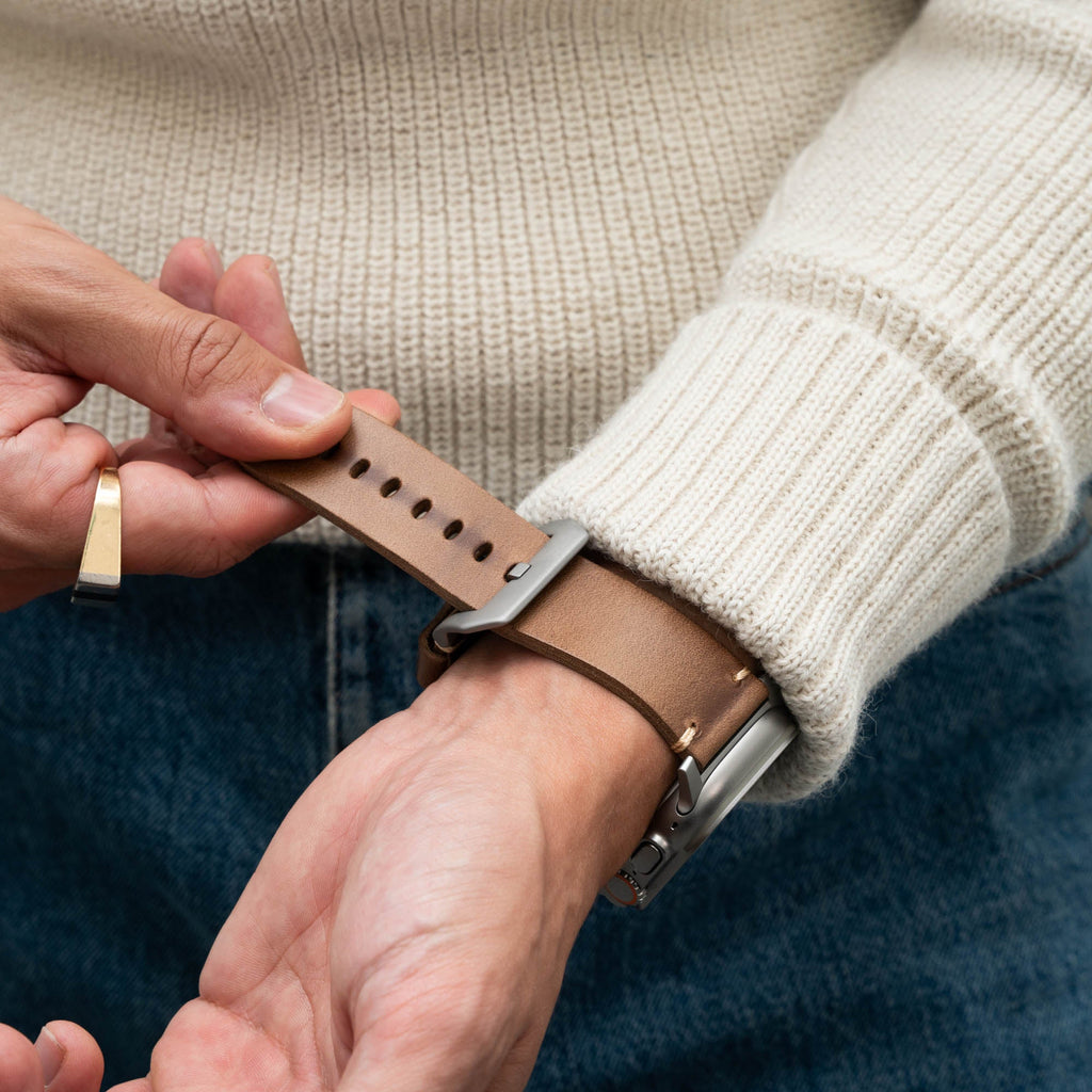 Pulseira de Couro R01 para Apple Watch