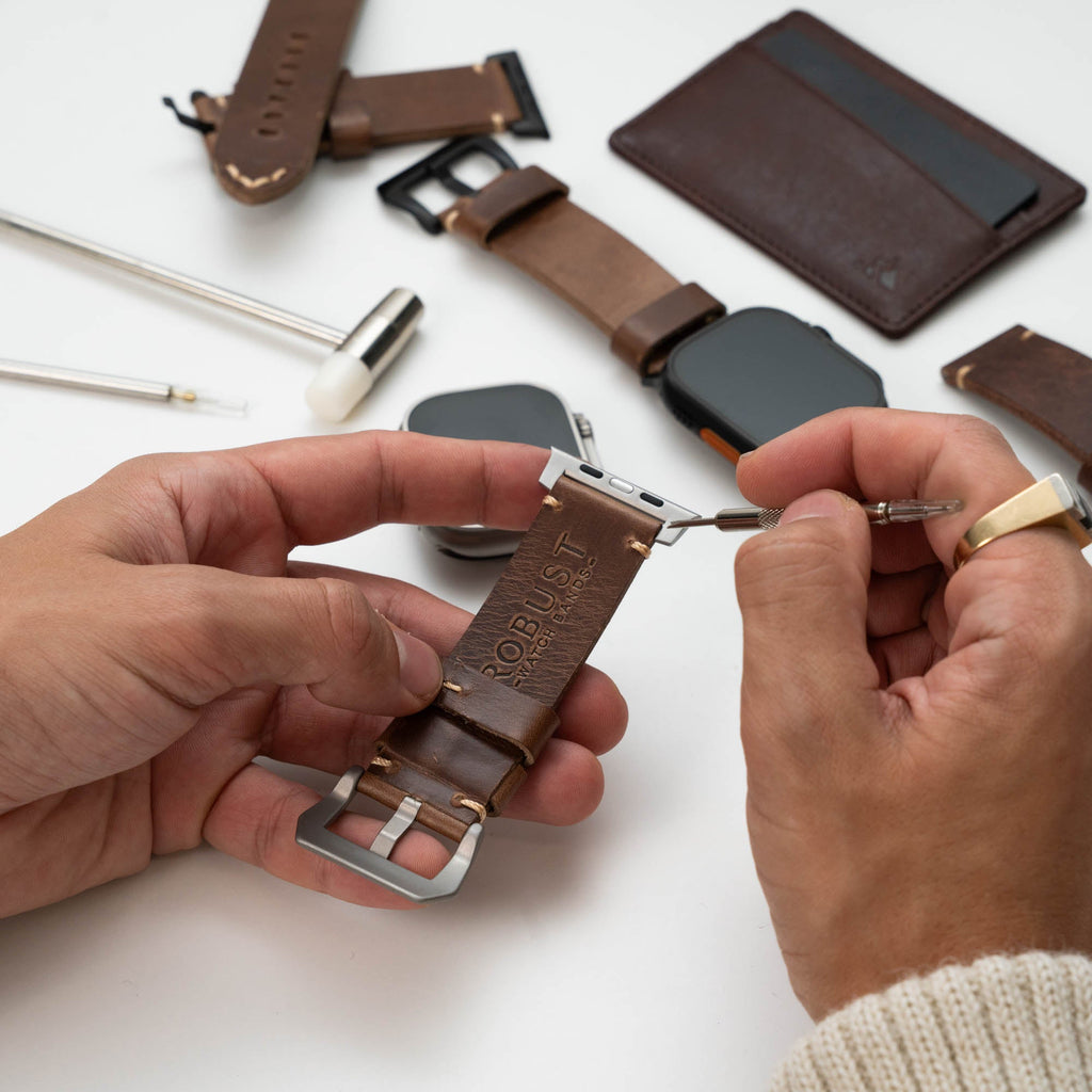 Pulseira de Couro R01 para Apple Watch