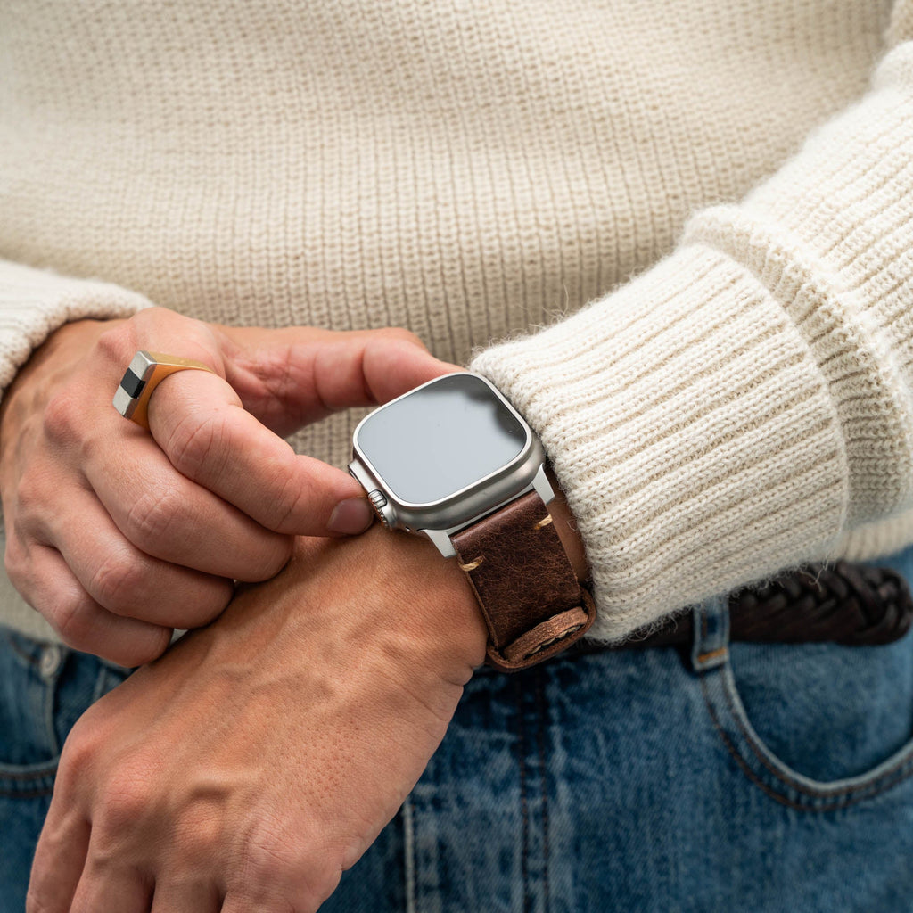 Pulseira de Couro R01 para Apple Watch