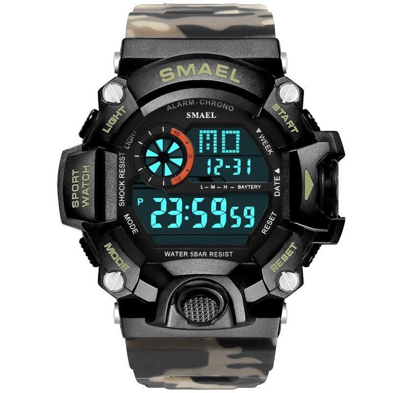 Relógio Esportivo Militar Masculino, Resistente à Água 50 m