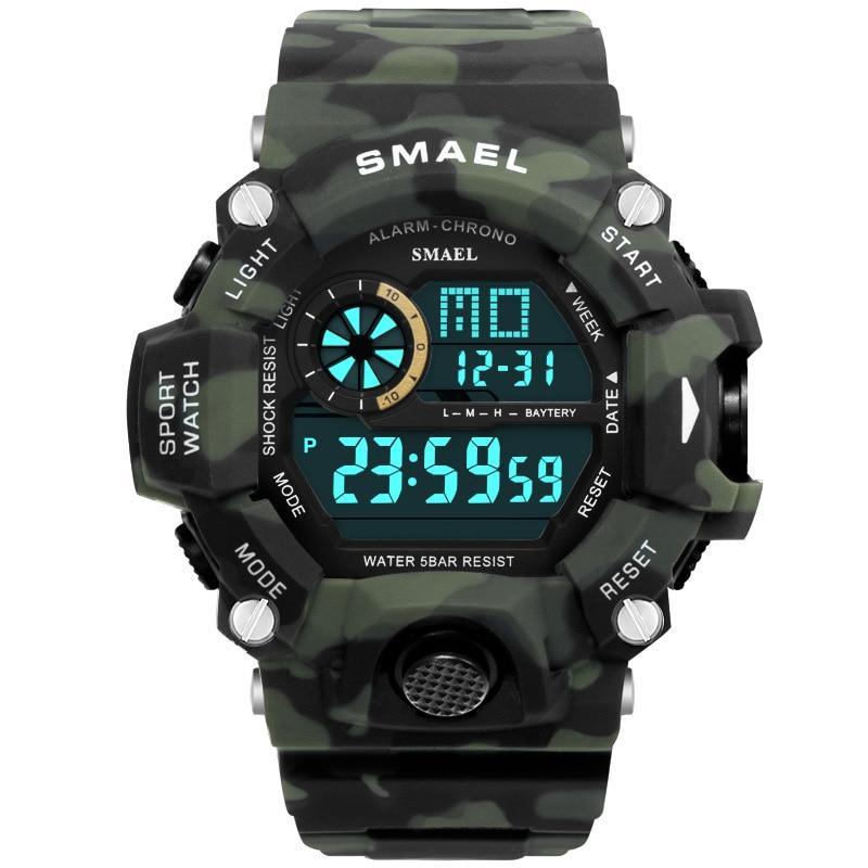 Relógio Esportivo Militar Masculino, Resistente à Água 50 m