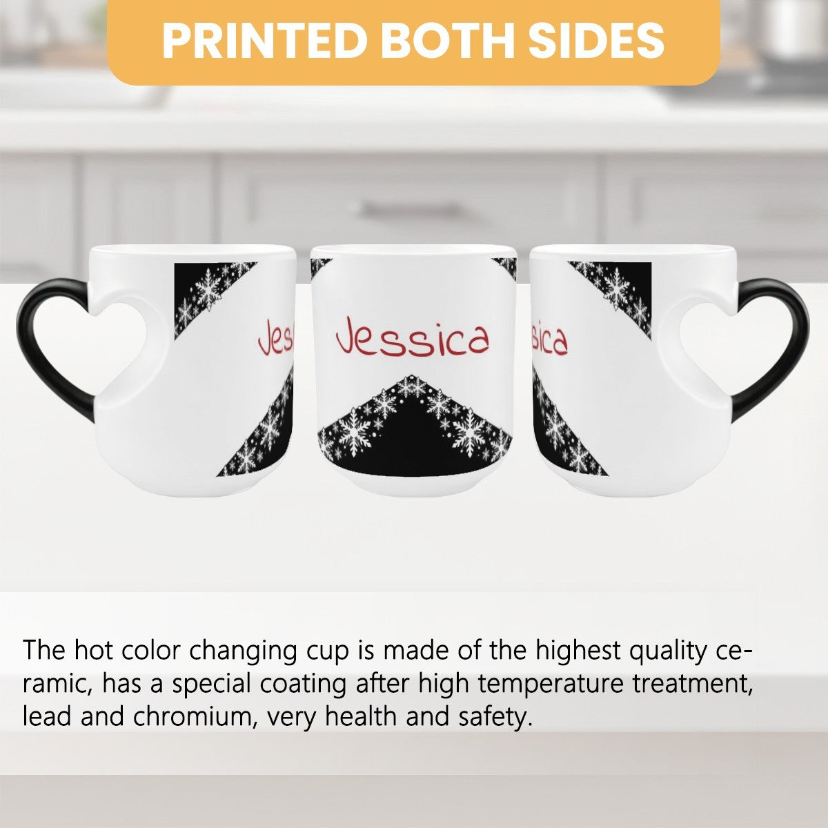Caneca Mágica Floco de Neve Personalizada