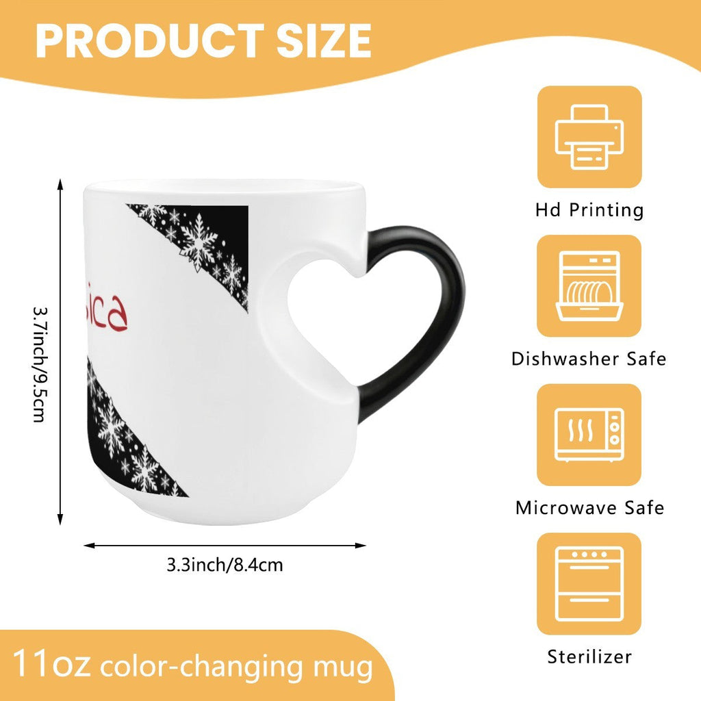 Caneca Mágica Floco de Neve Personalizada