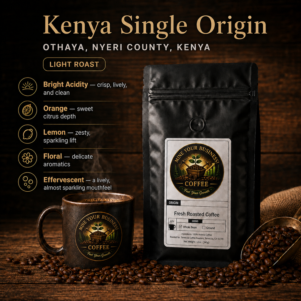 Kenya Single Origin Coffee, Light Roast