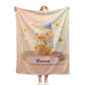 Manta Patinho Kawaii Personalizada com Nome
