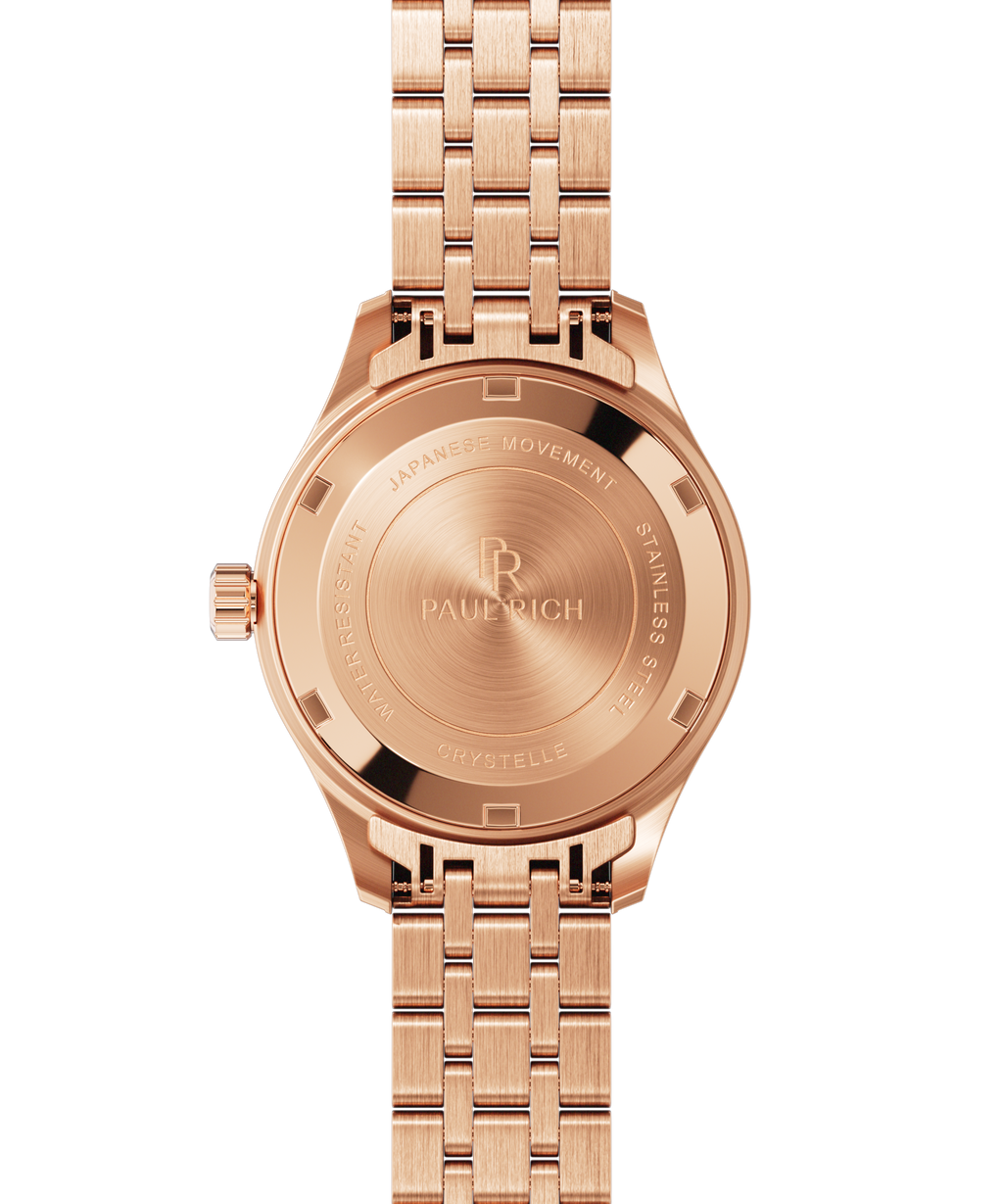 Paul Rich Crystelle Rose Gold Silver Watch