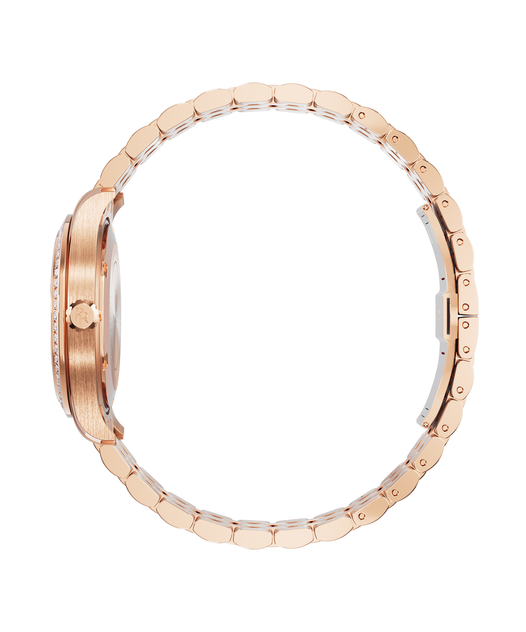 Paul Rich Crystelle Rose Gold Silver Watch
