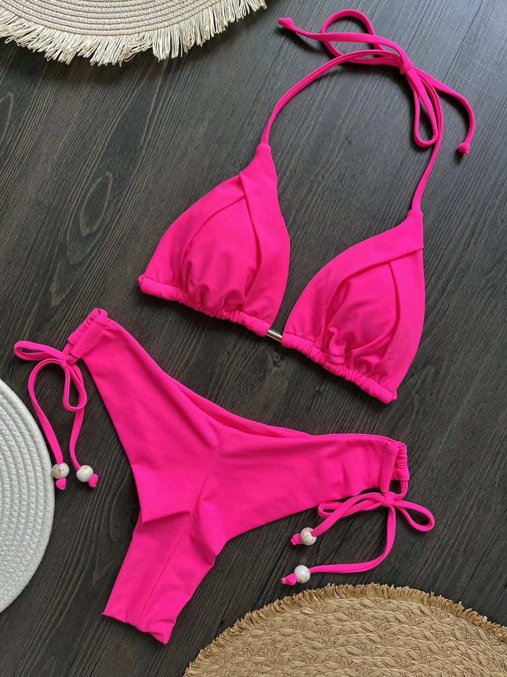 Biquíni Cortininha Feminino com Bojo Push-Up - Estilo Brasileiro, Duas Peças
