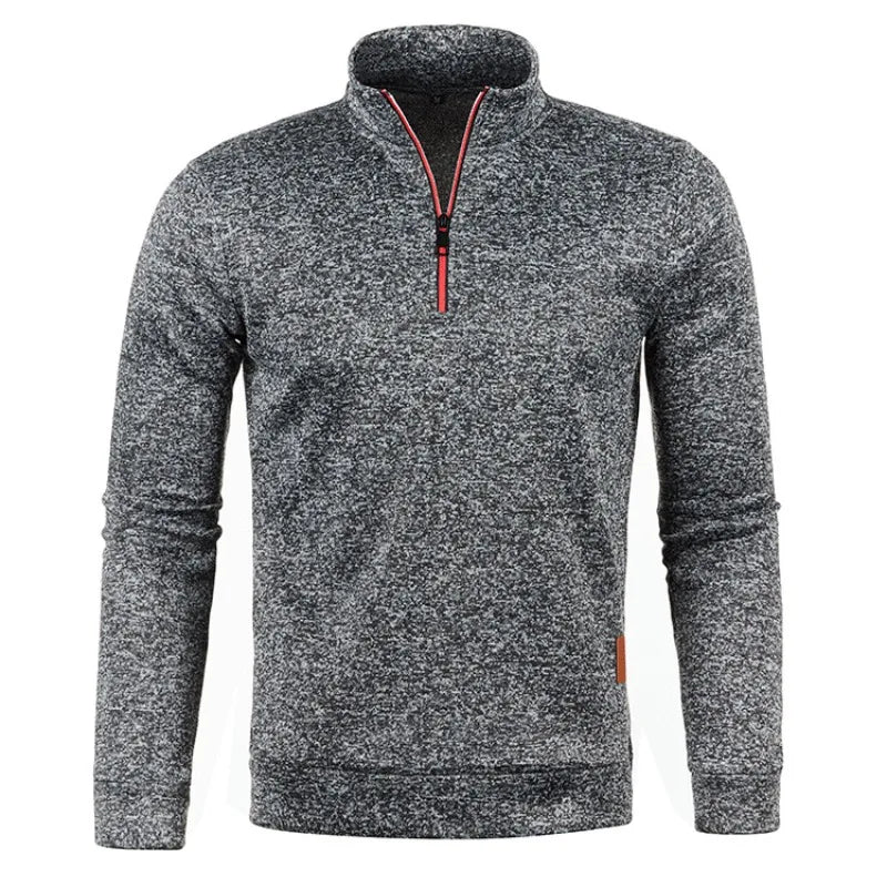 Blusa Masculina Gola Alta com Meio Zíper