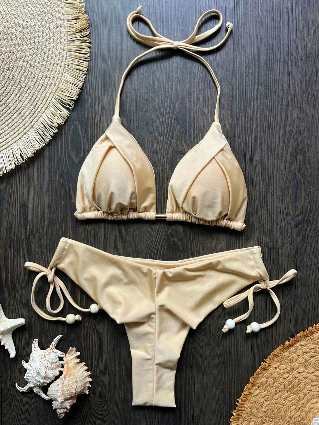 Biquíni Cortininha Feminino com Bojo Push-Up - Estilo Brasileiro, Duas Peças