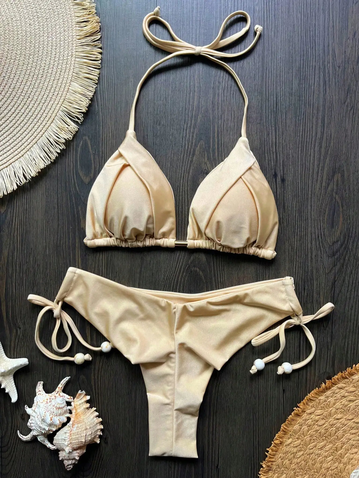 Biquíni Cortininha Feminino com Bojo Push-Up - Estilo Brasileiro, Duas Peças