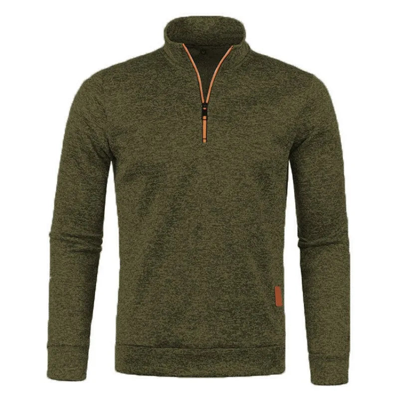 Blusa Masculina Gola Alta com Meio Zíper