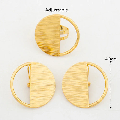 18k Gold-Plated Earring & Ring Set