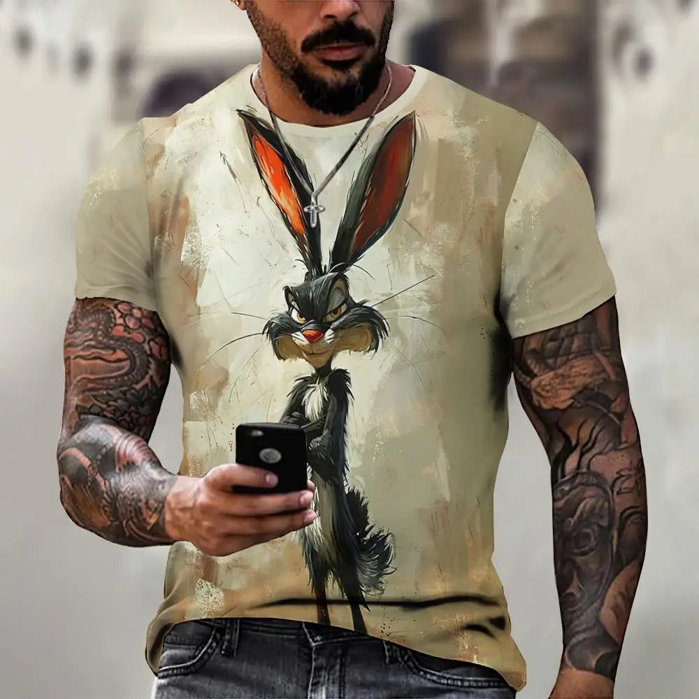 Men's 3D Print Animal Graphic T-Shirt