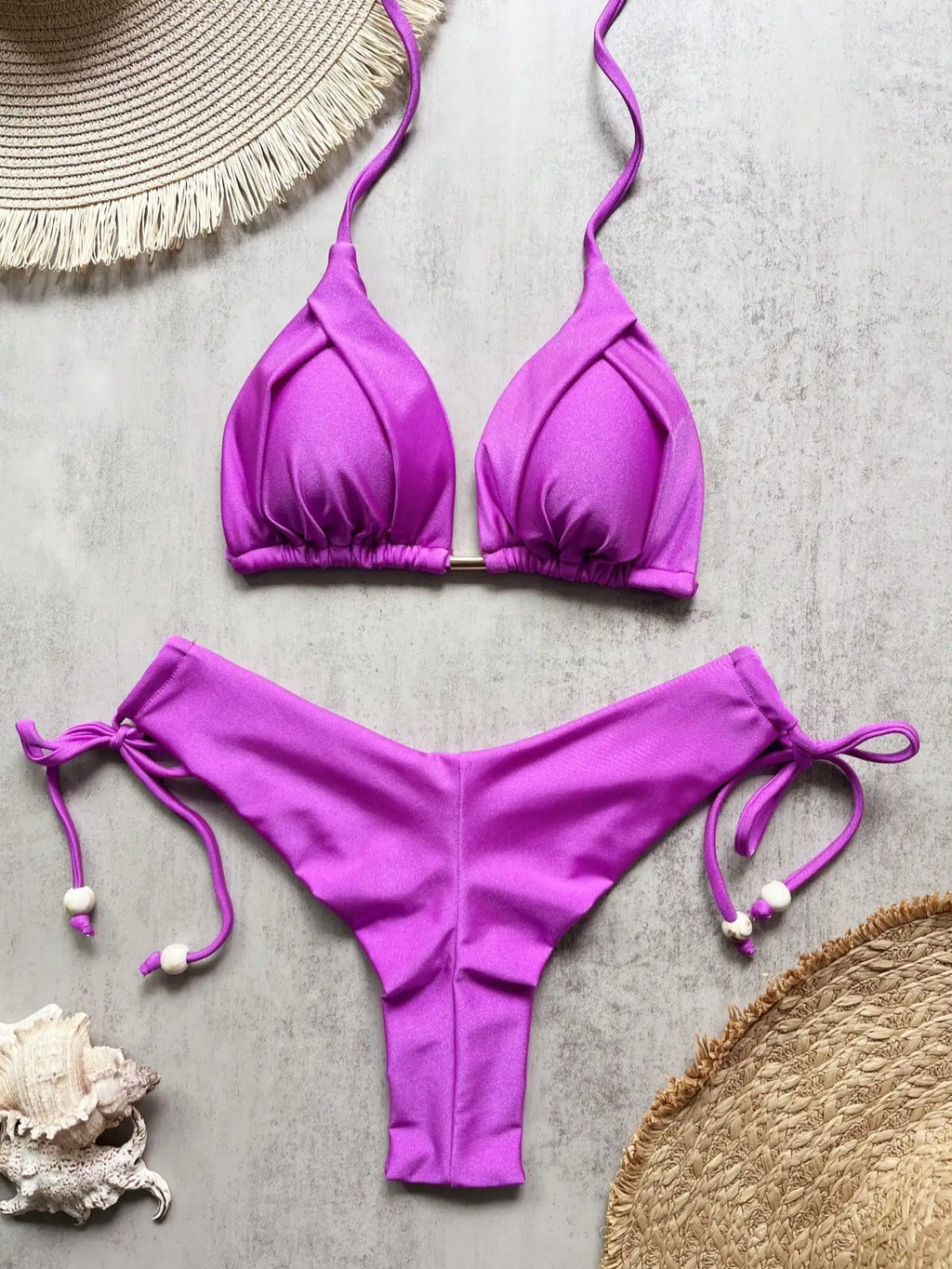 Biquíni Cortininha Feminino com Bojo Push-Up - Estilo Brasileiro, Duas Peças