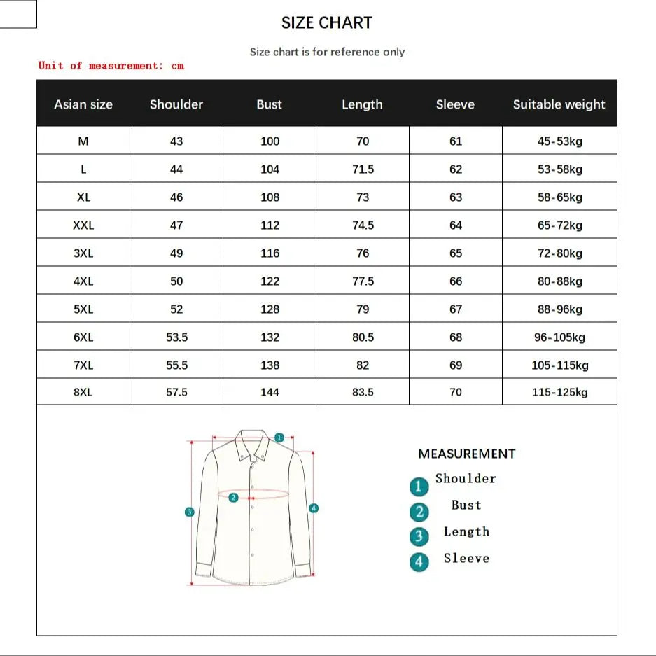 Men's Plus Size Long Sleeve Dress Shirt